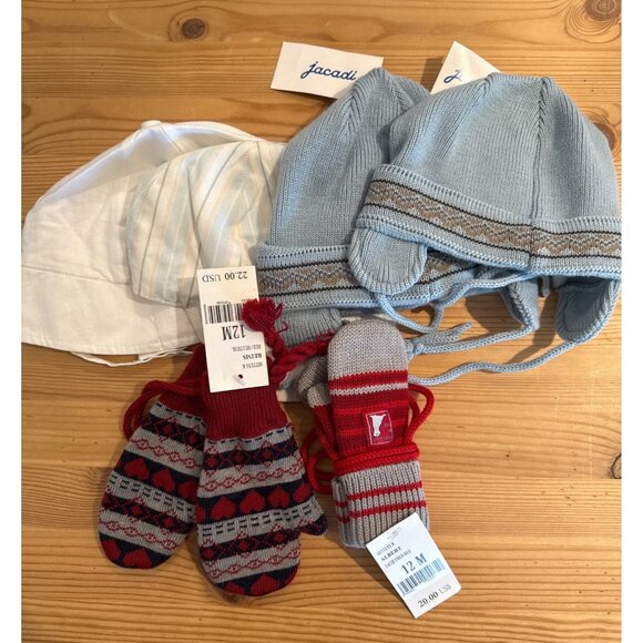 Jacadi Hat Mitten bundle 12 month unisex NWT JW - Picture 1 of 5